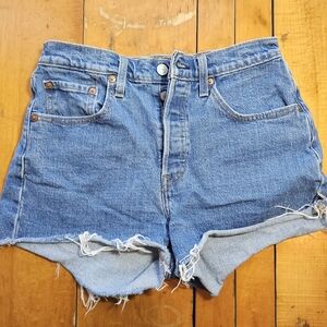 Levi's Blue Demin Shorts Button Fly Women's Size 27